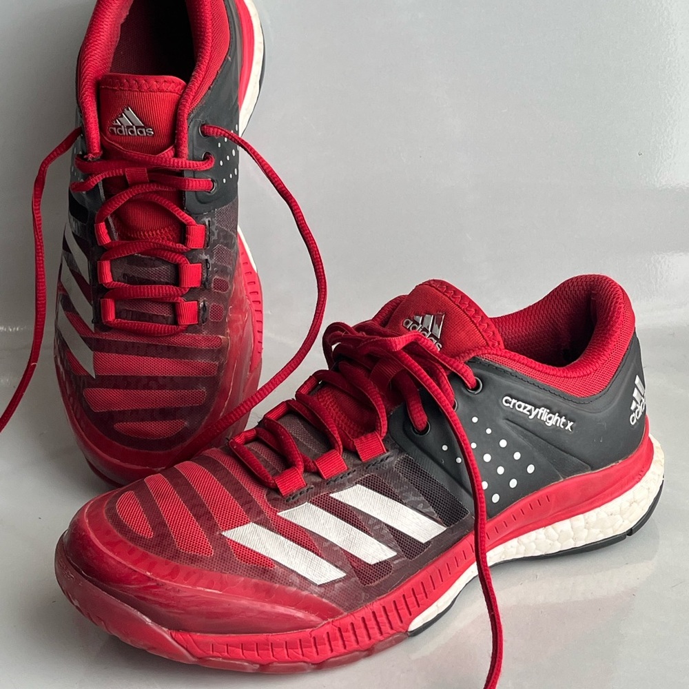 Adidas Crazyflight Red and Black Shoes 7.5